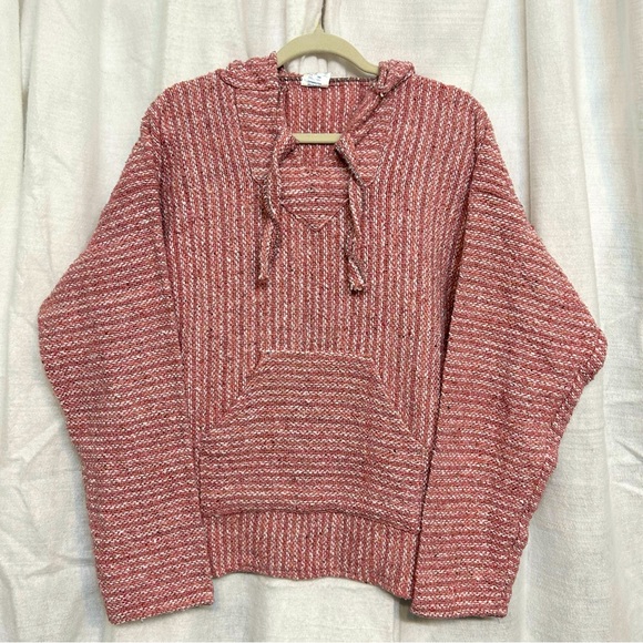 Pilotzi Oversized Boxy Mexican Hooded Poncho Women’s S Woven Multicolored - Picture 1 of 7